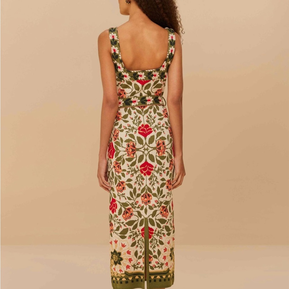 FARM Rio Floral Maxi Dress in Red and Green - Picture 3 of 7
